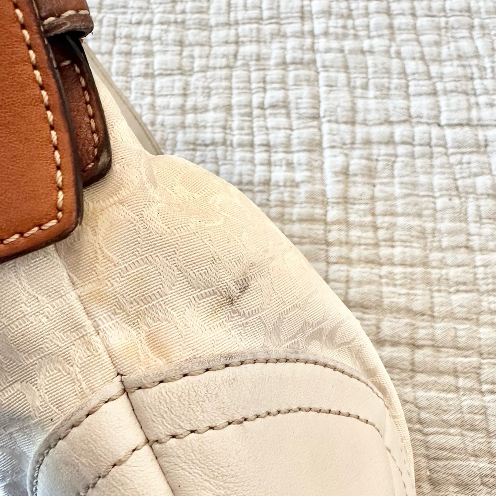 Y2K Coach 5357 Signature C Demi Baguette Mini Hobo Ivory Jacquard Shoulder Bag - Picture 8 of 15